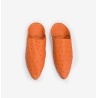 Ostrich leather Moroccan slippers