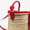 Raffia and leather basket designed for La Sultana