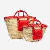 Petit Panier en raphia et cuir conçu pour La Sultana