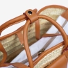 Small Raffia and leather basket designed for La Sultana