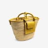 Raffia and leather basket designed for La Sultana