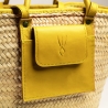 Panier en raphia et cuir conçu pour La Sultana