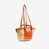 Small Raffia and leather basket designed for La Sultana