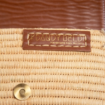 Sac Dandy Beldi en cuir et raphia
